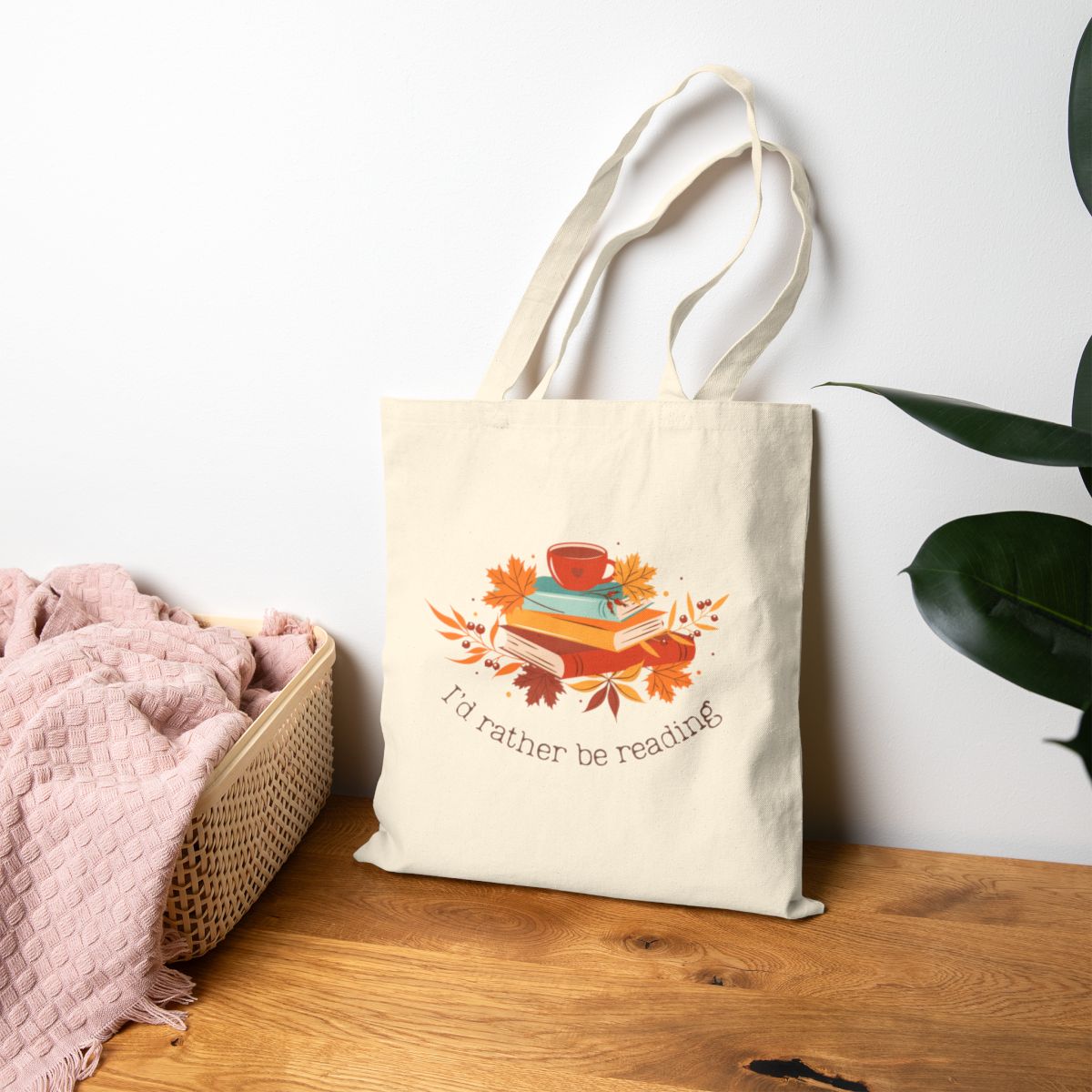 Bookish Tote Bag – Fall I'd Rather Be Reading